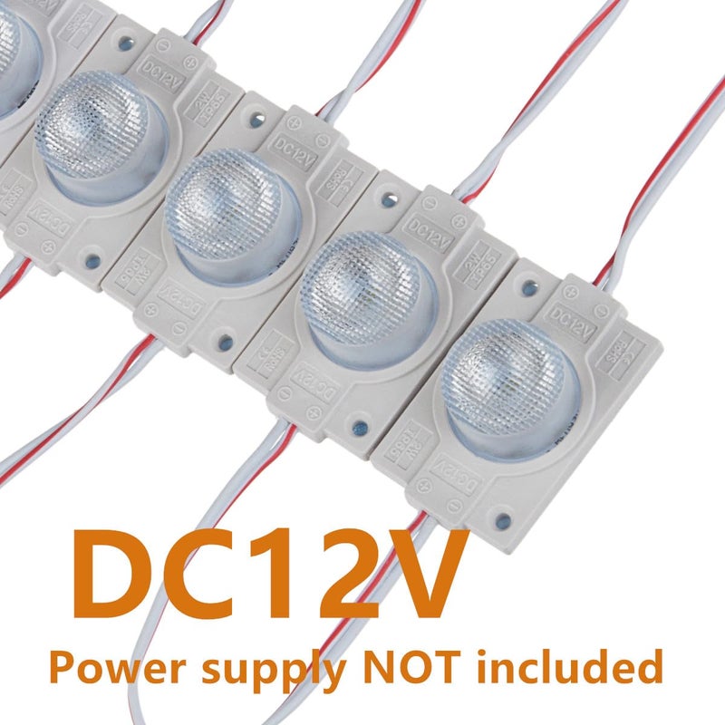 Q QINGCHEN LED Module 12V with Lens 6500K 2.0W for Light Box with Tape Adhesive Back (20pcs Pack) - Image 2